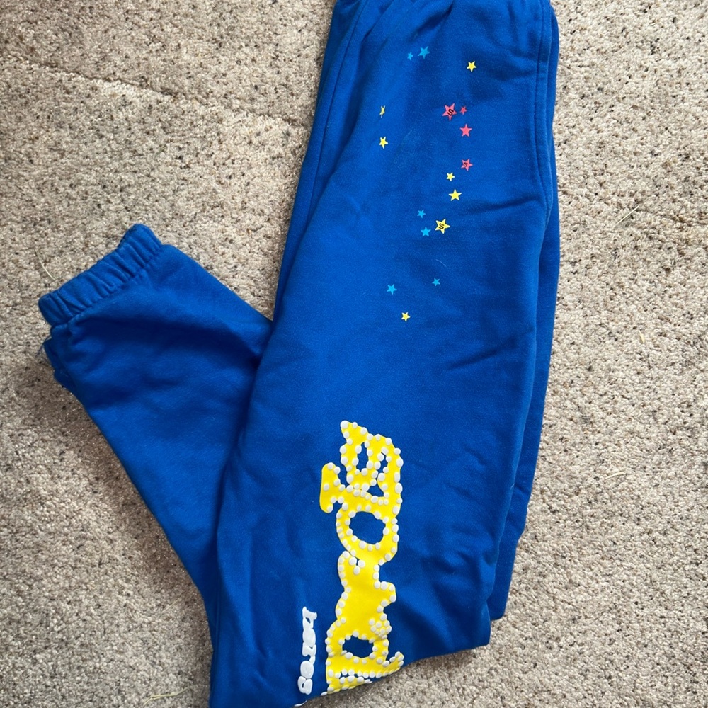 Sp5der Blue sweatpants